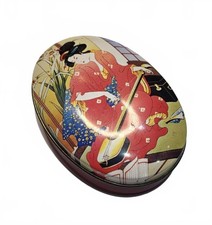Vintage Avon Japanese Lacquered Decorative Box with Geisha Design and Soap