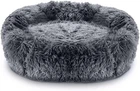 Dog Bed Donut Soft Large Plush Cat Beds For Calming Pet Anti Anxiety Washable