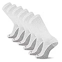 Wolverine Men's Cotton Comfort Crew 6 Pair Pack, White, Men's Shoe Size 7-12, Wh
