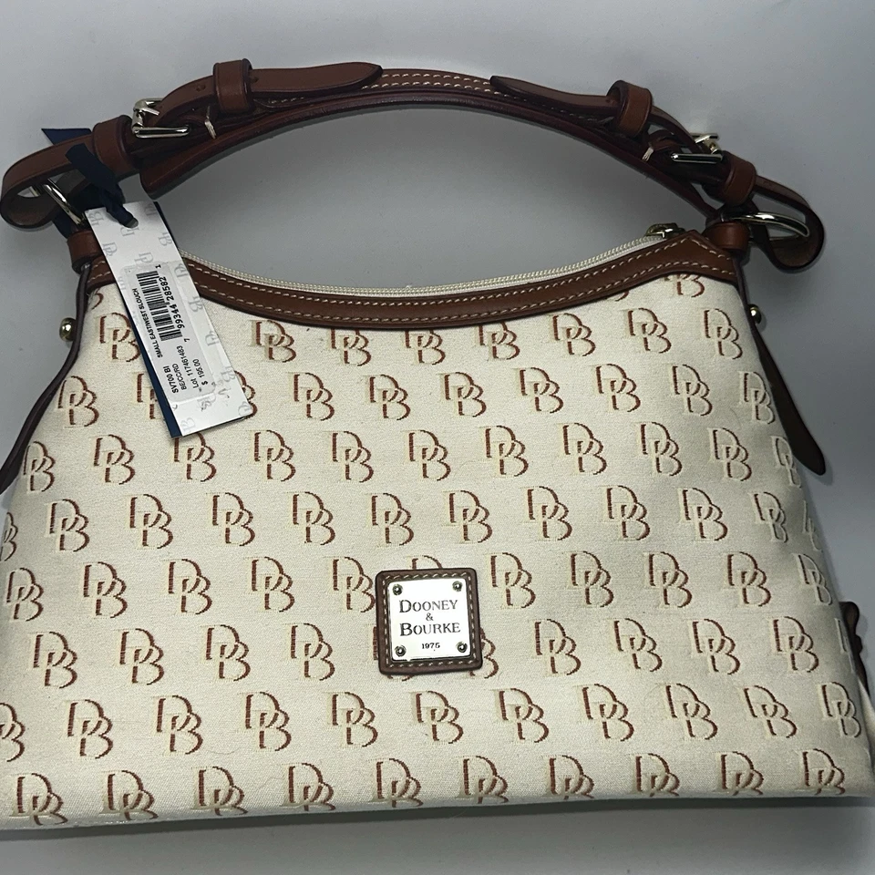 Dooney & Bourke Signature Canvas East/West Slouch Bag Orig $195 NWT