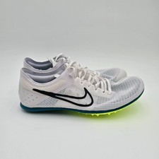 NIKE Mamba V6 Track Spikes Mens US 8.5 White Volt Spruce NEW Bag Spikes