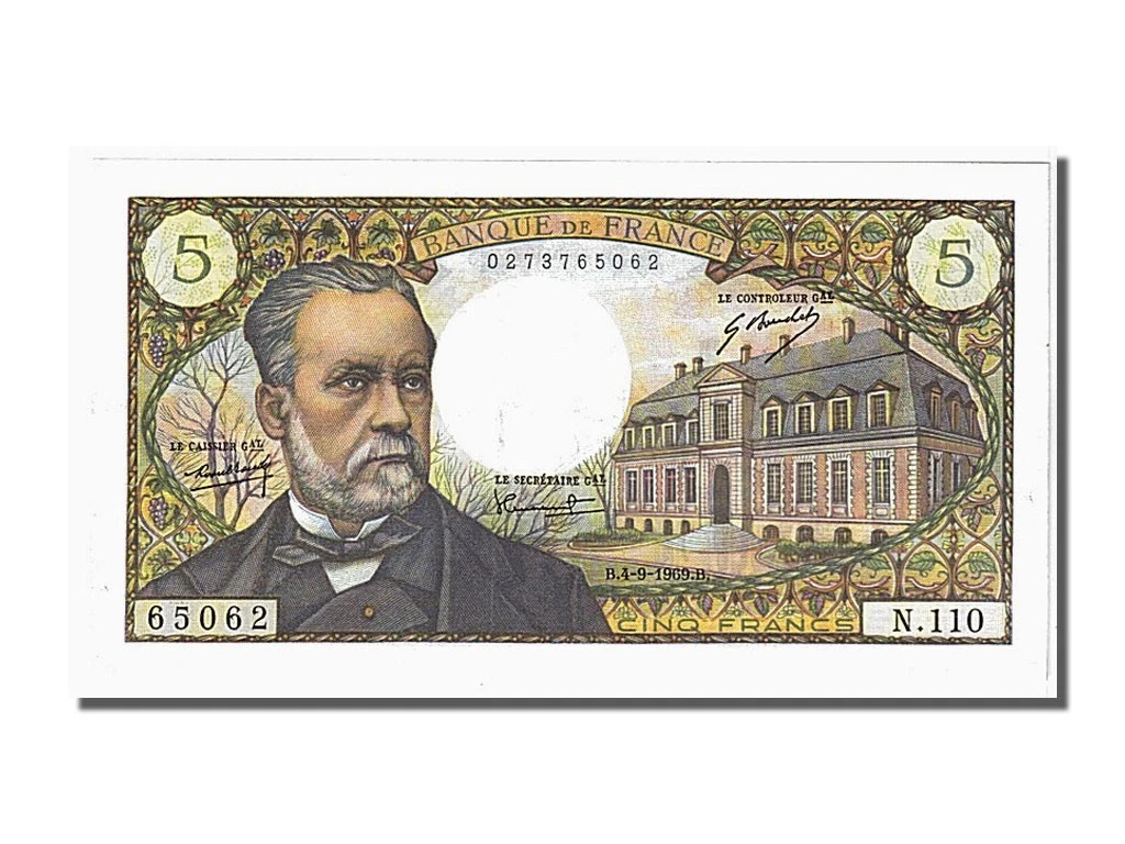 フランス、5 フラン、5 F 1966-1970 ''パスツール''、1969 1969 Banknote French Paper Money for sale | eBay