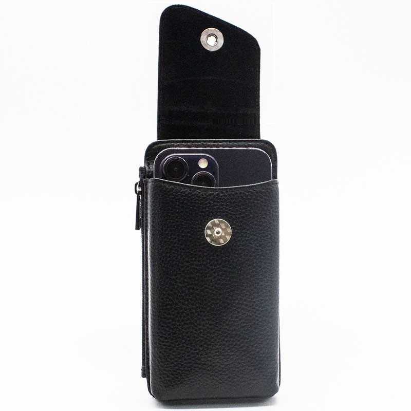 Leather Cell Phone Belt Holster for iPhone 17 Pro Max Universal Smartphone Pouch — image 13