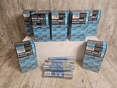 120 x  Zig Post Chalk Dry Chalk Board Marker pens 6mm Metallic Blue Art Display 