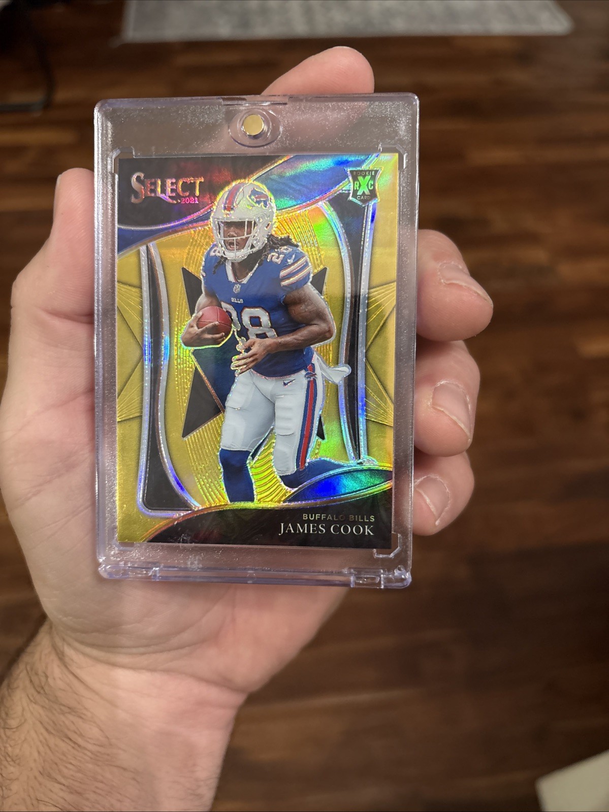 2021 Panini Select 2022 XRC Prizm James Cook #408 Gold Prizm /10 (RC)