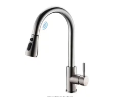 Touchless Sensor 1-Handle Pull-Down Sprayer Kitchen Faucet in Brushed Nickel