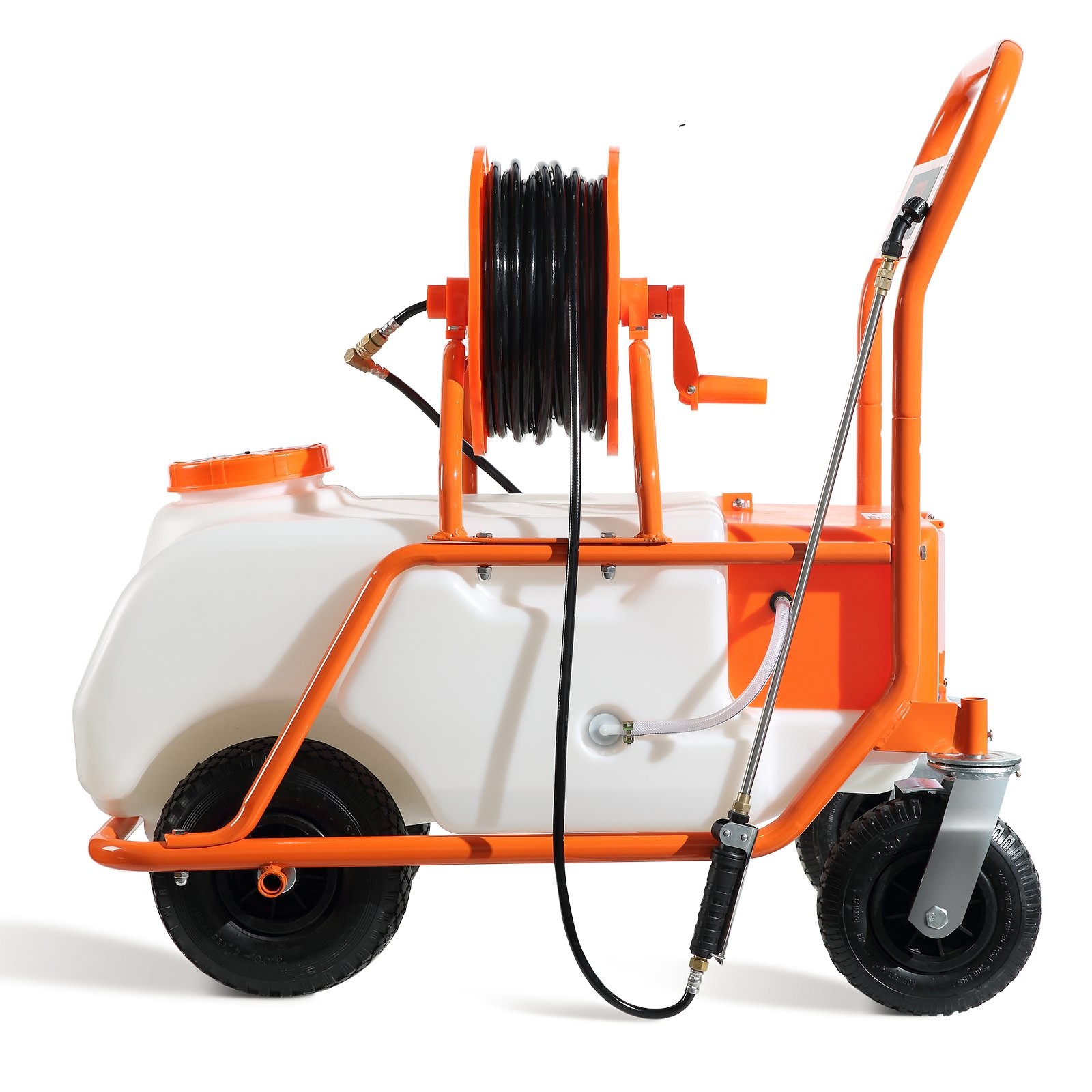 New Battery Powered Lawn Sprayer on Wheel, 0-90 PSI AdjNewtable Pressure, 15 Gal