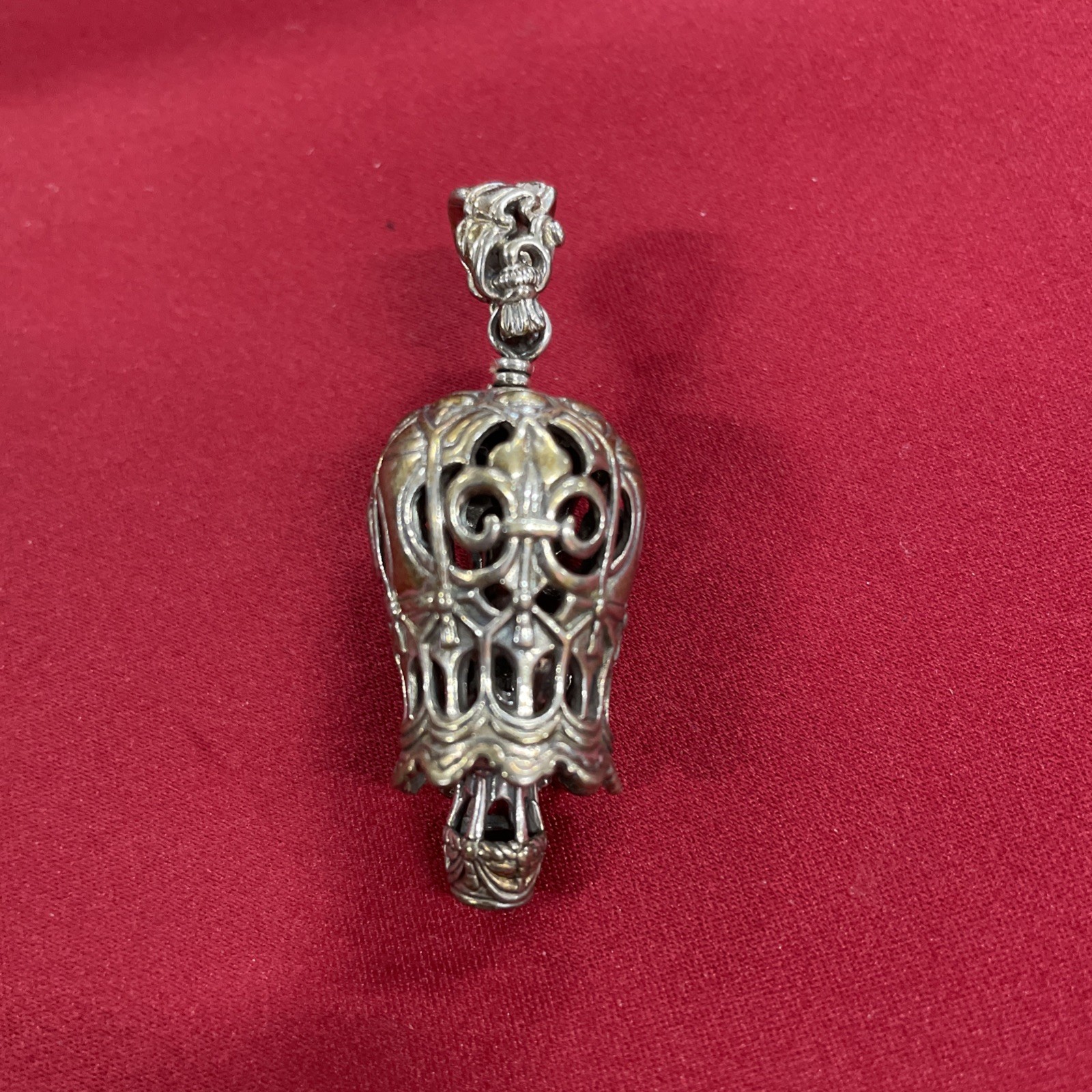 Sterling Silver 925 GRB Bells Antique Balloon Bell Charm Pen