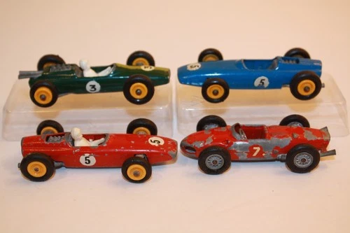 4 Vintage 1960's Matchbox Lesney Racing Cars LOTUS / B.R.M. / FERRARI FORMULA 1