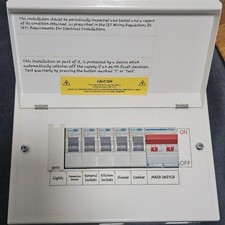 HAGER Metal Fuseboard CCU 18th Edition + 61009 RCBOs 32A B-Type With Main Switch