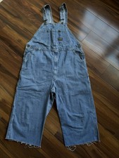VTG OshKosh B'Gosh Cut Off Bib Overalls 42x19 Sanforized USA Vestbak UNION MADE