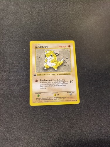 1999 Pokemon Base Set 1st Edition Sandshrew #62 - Picture 1 of 2