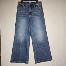 Pistola Lana Wide Leg Jeans Women's Size 32 High Rise Blue Denim Cider Wash