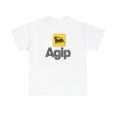 Vintage Inspired Agip Petroli Vintage Reproduction Unisex Heavy Cotton T-Shirt
