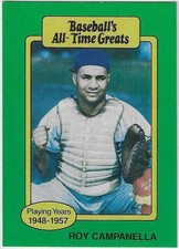 1987 HYGRADE BASEBALL'S ALL-TIME GREATS ROY CAMPANELLA BROOKLYN DODGERS