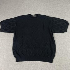 Marcello Sweater Mens Large Black Short Sleev...