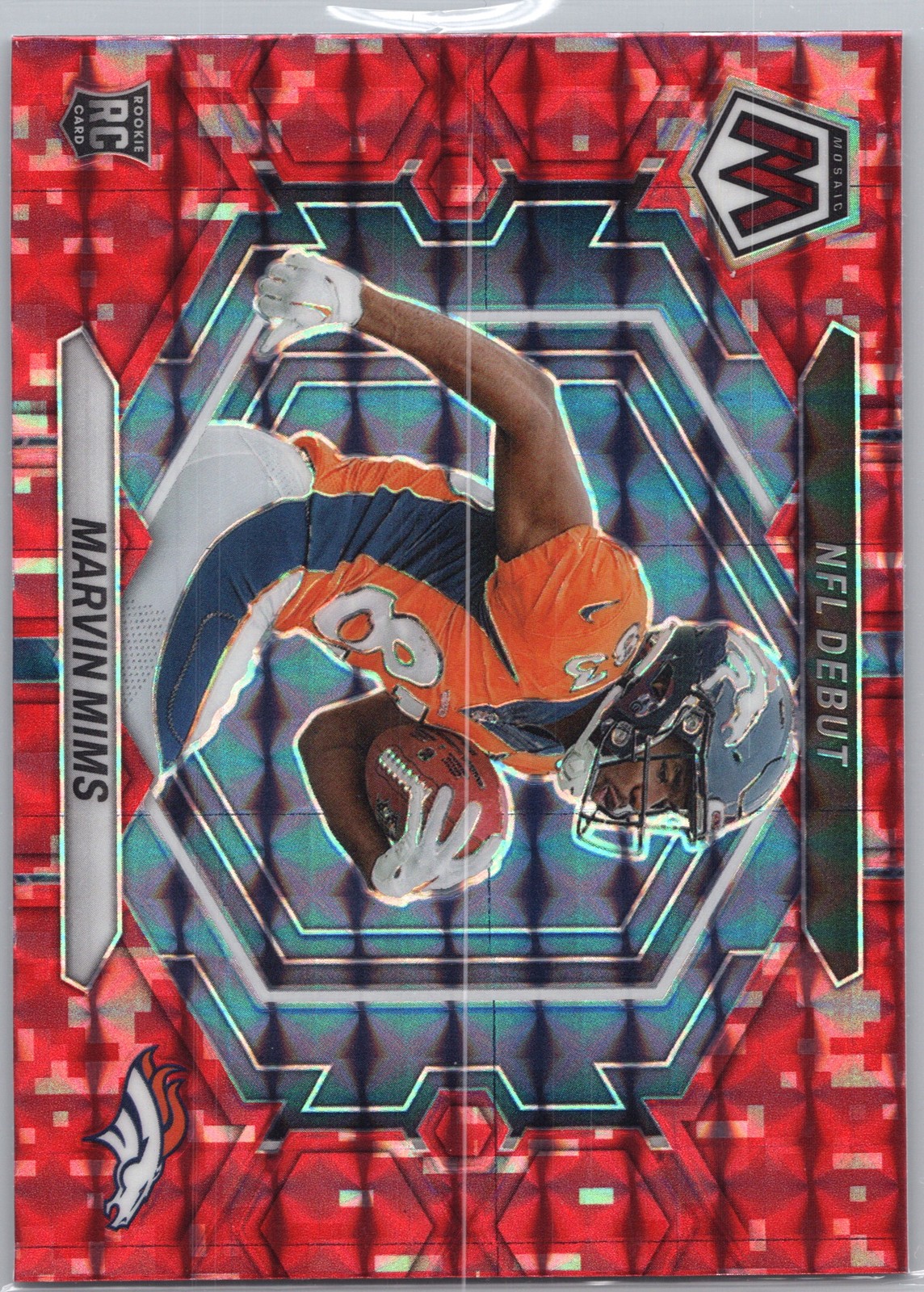 2023 Panini Mosaic #ND-13 Marvin Mims Red Mosaic