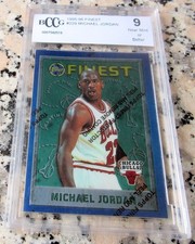 MICHAEL JORDAN 1995 Topps Finest with Peel BGS BCCG 9 NM Bulls HOF 6xChamps MVP