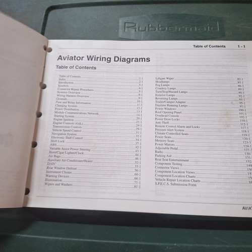 2003 Lincoln Aviator Wiring Diagram Schematic FCS-13098-03 MANUAL - Picture 2 of 5
