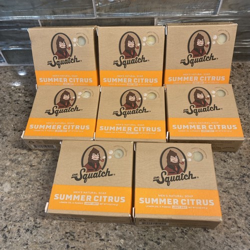 8 Bar of Dr. Squatch Men's natural soap SUMMER CITRUS 5oz Each