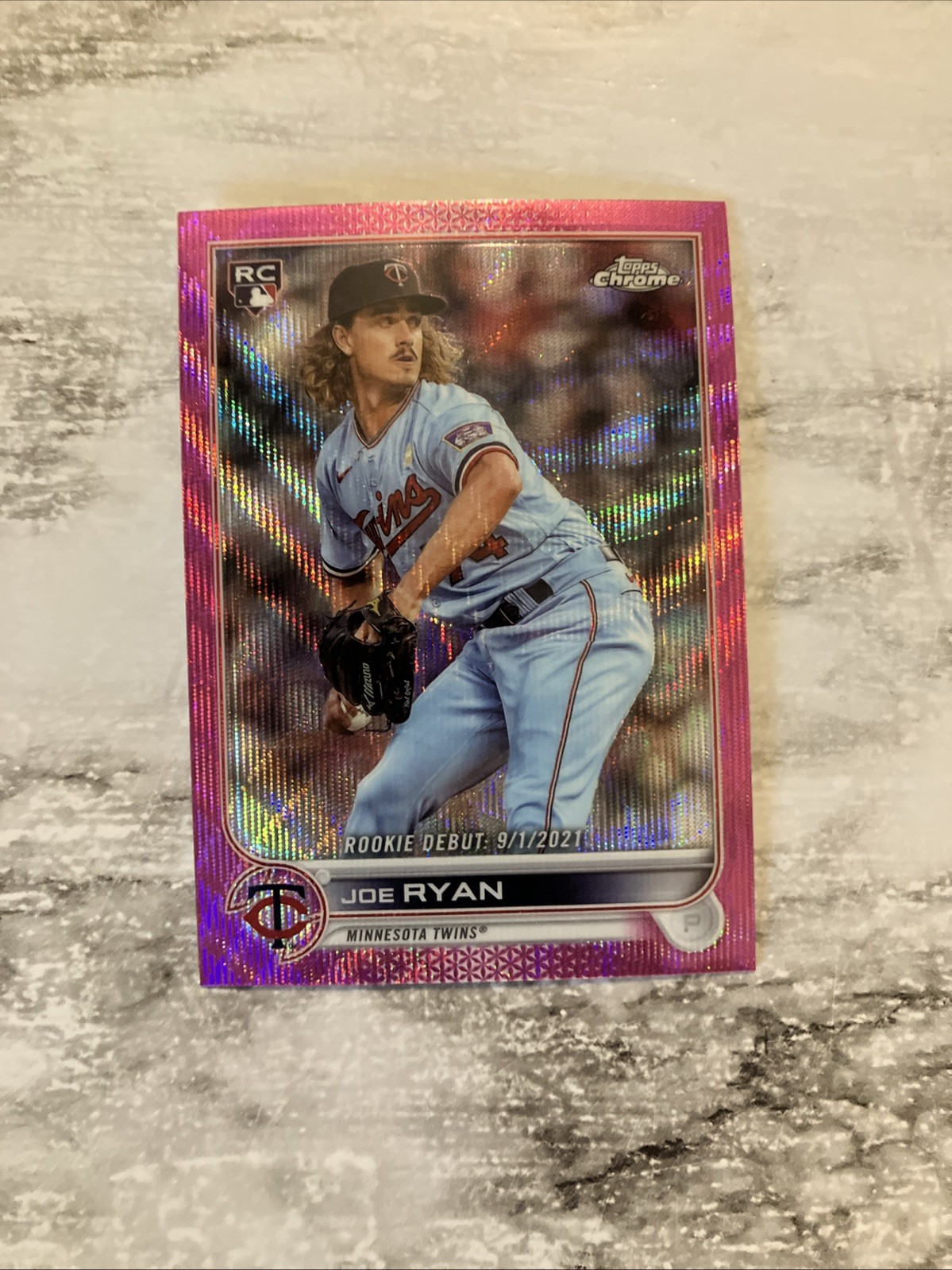 2022 Topps Chrome Update Joe Ryan #USC94 Pink Wave Refractor