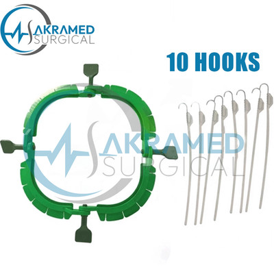 Lone Star Veterinary Retractor Ring with 10 Free Hooks Surgical Instruments