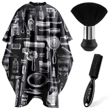 NICEMOVIC Hair Cutting Barber Cape for Men Women Kids with Neck Duster Brush... 