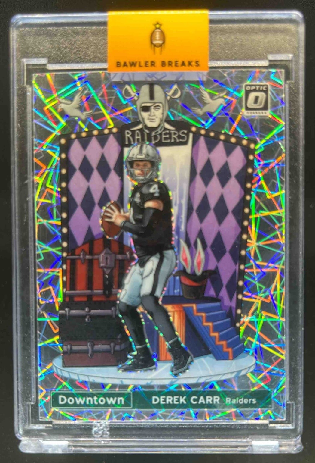 2021 Donruss Optic Derek Carr Downtown! SSP #DT-26 Raiders
