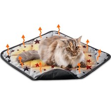Self Heating Cat Bed Mat Self Warming Pad, Grey, 18 x 18 x 0.4 Inch