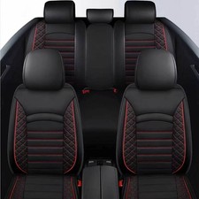 Universal Car Seat Cover 5-seats Full Set Leather Front Rear Luxury Protector Universal Car Seat Cover 5-seats Full Set Leather Front Rear Luxury Protector