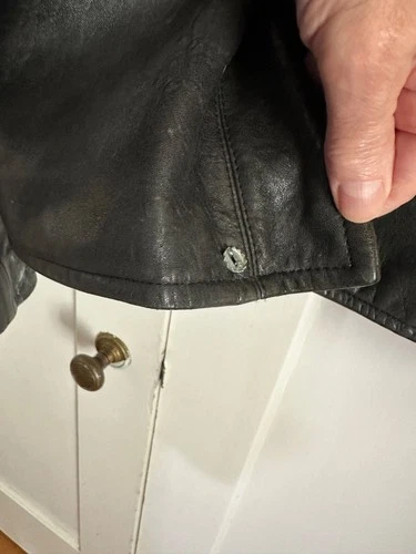 Superb Heavy Vintage Leather Jacket from Calvin Klein Collection (1995) Size M image 4