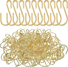60 Heavy Duty Gold Mini S Hooks for Crafts, Jewelry, and Key Chains