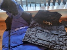 Body Warmer Boys.   Blue Hoodrich With Hood Black Man's Boohoo Without Hood