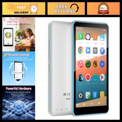Bluetooth MP3 Player with WiFi, 144GB Android, 4'' Touch Screen, Kids MP4, FM Rad