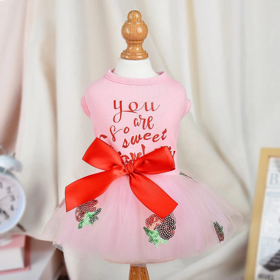 Pequeño Mascota Perro Gato Tutú Vestido de Encaje Cachorro Ballet Falda Princesa Ropa Foto 4 de 4