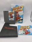Super Mario Bros. 2 (Nintendo NES) COMPLETE w/ Box manual game WORKS!