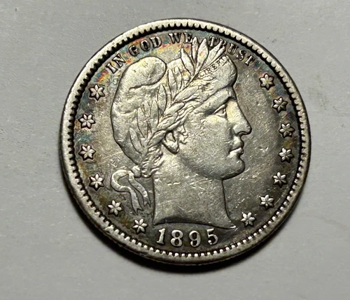 1895 S  BARBER QUARTER VF-XF