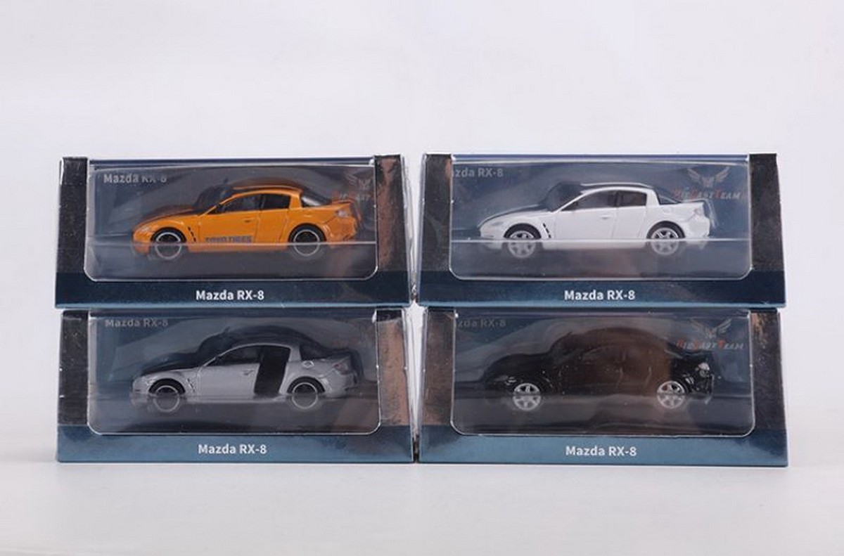 DCT 1/64 Scale Mazda RX-8 Silver Diecast Car Model Toy Collection