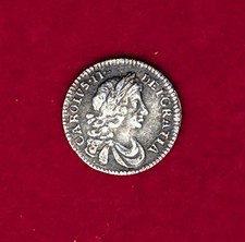 1675 Charles II Silver Maundy Penny – gVF with Rich Cabinet Toning