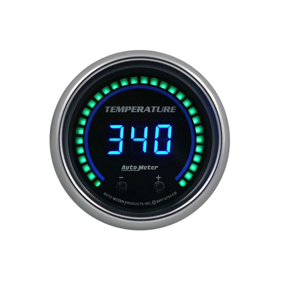 Auto Meter 6754-CB Cobalt Elite Digital Fluid Temperature Gauge 2-1/16 in. 2-Cha - Image 2 of 4