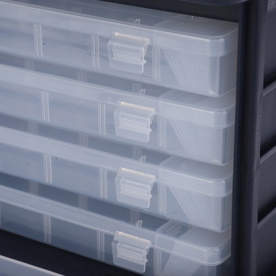 Portable Utility 4 Layers Big Fishing Tackle Box Plastic Handle Carp Fish HO