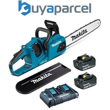 Makita DUC405RT2 Twin 18v 36v LXT Li-Ion Cordless Brushless Chainsaw 40cm 2x3ah