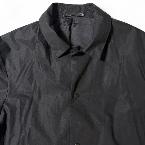 COS Lightweight Snap Trench Coat Mens Size 38R Black Mac Jacket - Picture 2 of 9