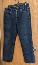 Lauren Ralph Lauren Denim Jeans Straight Leg Classic Dark Wash-Women's 10