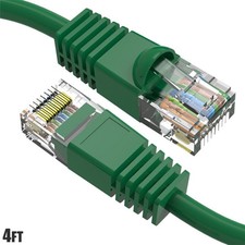 4FT Cat6 RJ45 LAN Network Ethernet Router Molded UTP Snagless Patch Cable Green