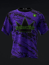 Brunswick - Crown 78U Neon - Custom Name Bowling Jersey Shirt - Size S-5XL