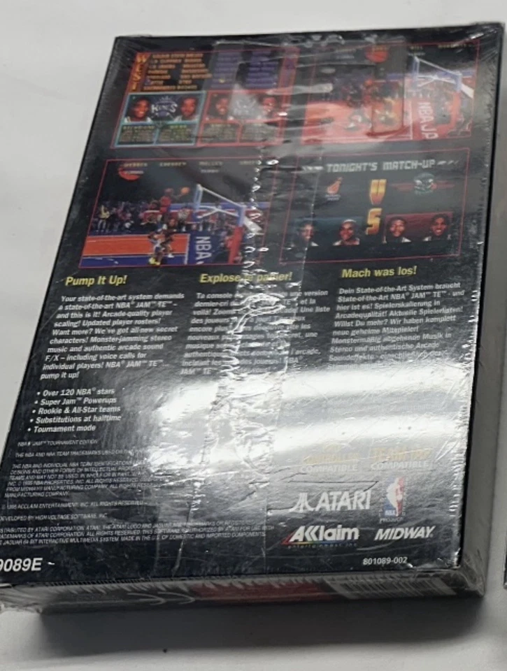 Atari Jaguar NBA Jam T. E. Tournament Edition Brand New Sealed Very Rare - Image 2 of 2