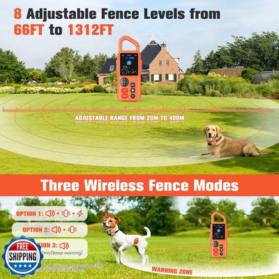 #ad VUMXPE 4 in 1 Wireless Dog Fence System Electric Fences for Medium Large Dog... $189.99