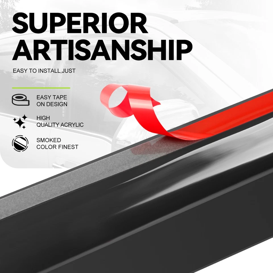 Viseras de ventana protectoras de lluvia negras brillantes para Nissan Pathfinder Infiniti QX4 96-04 Foto 2 de 4