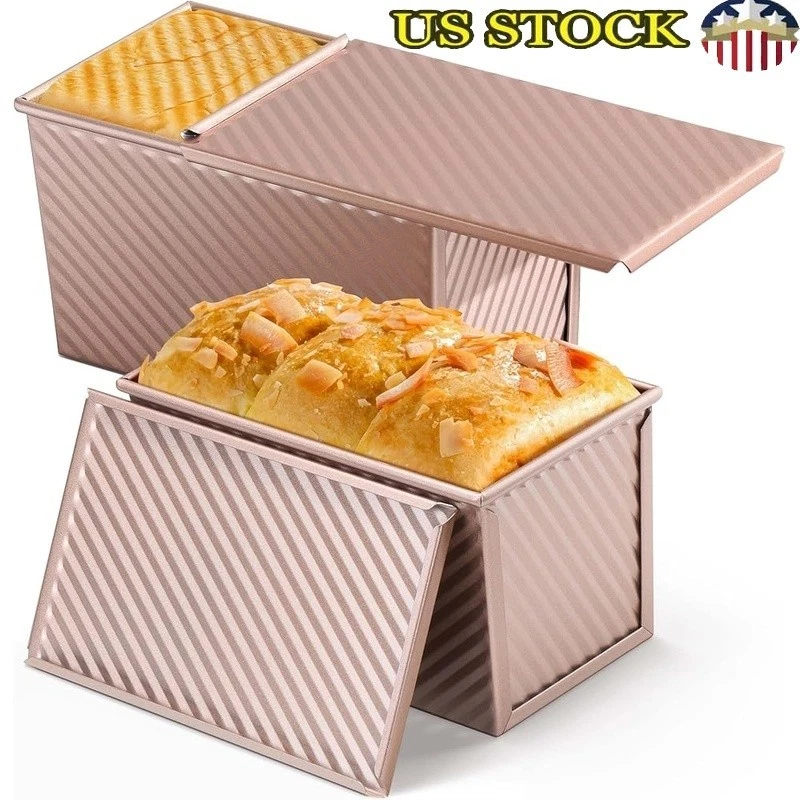Non-Stick Carbon Steel Bread Loaf Pan Vented Base Perfect Baking Easy Release US